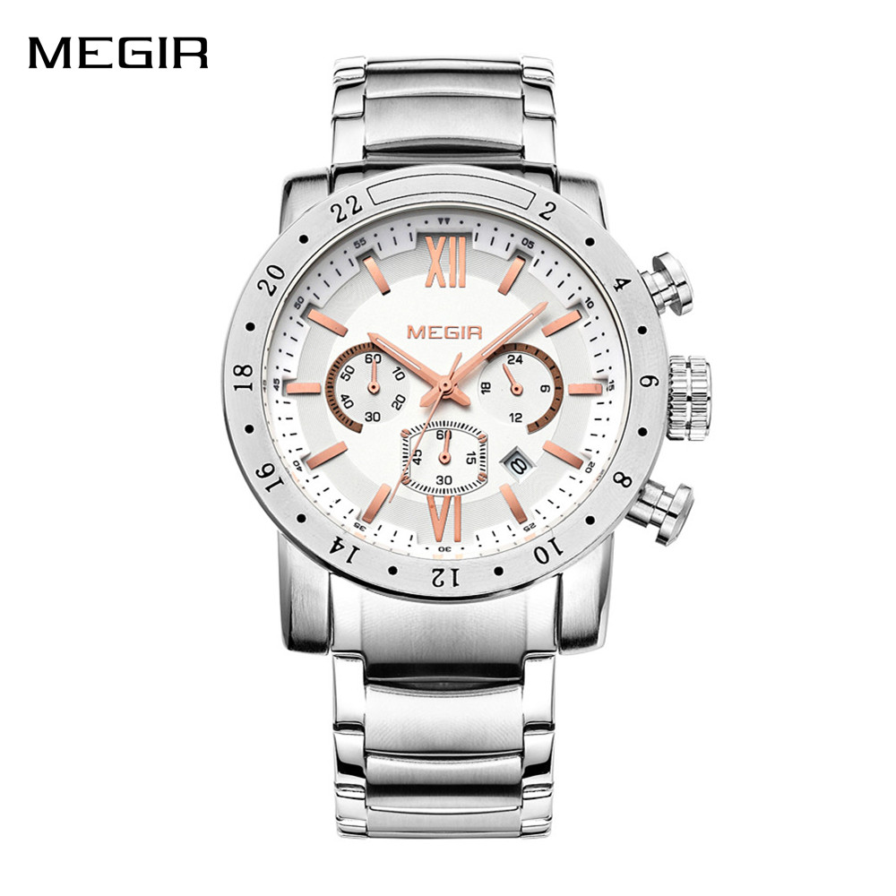 Smartwatch Digital Watches For Men - MEGIR повседневные часы из нержавеющей стали