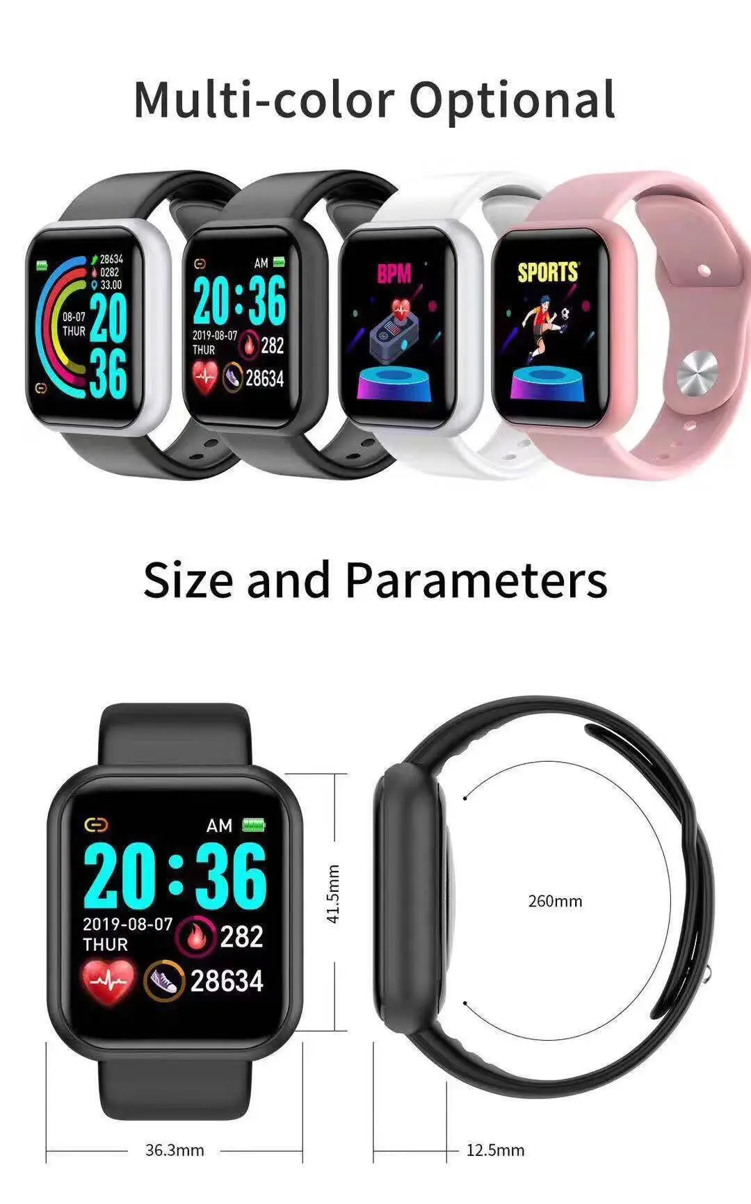 Smartwatch Digital Watches For Men - Умные часы D20 Pro для мужчин,