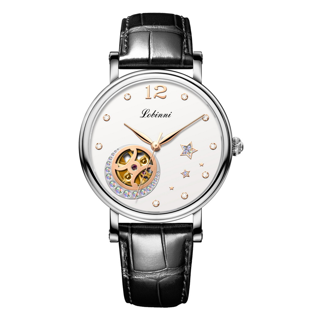 Skeleton Mechanical Watch - LOBINNI Роскошные женские часы, женские автоматические