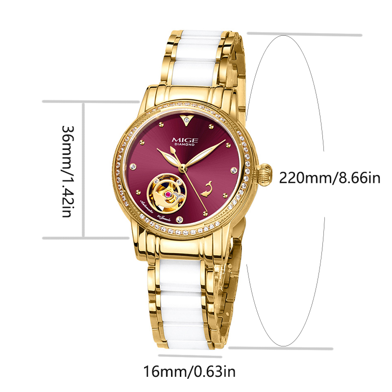Женские автоматические часы MI – обзор и цена Skeleton Mechanical Watch