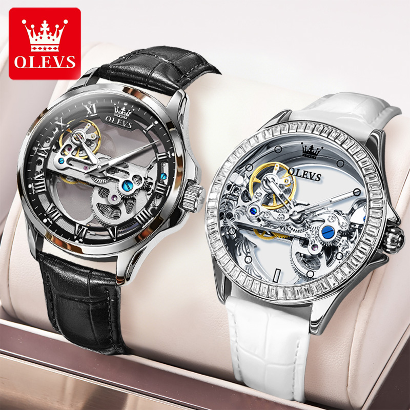 Часы OLEVS для пар, оригинальн – обзор и цена Skeleton Mechanical Watch