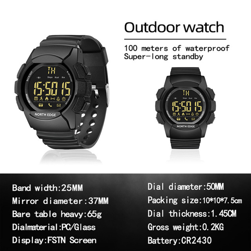Смарт-часы NORTH EDGE AK 100M  – обзор и цена Smartwatch Digital Watches For Men