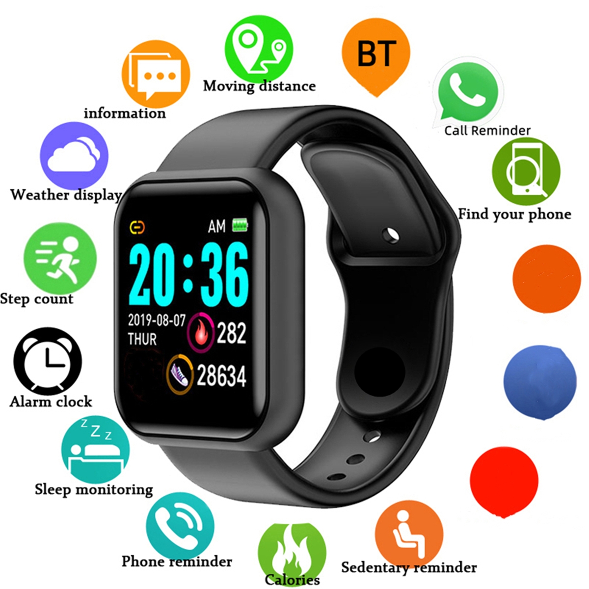 Мужские умные часы с цветным э – обзор и цена Smartwatch Digital Watches For Men