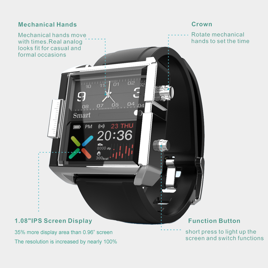 Смарт-часы T9 гибридные водоне – обзор и цена Altimeter Compass Watch