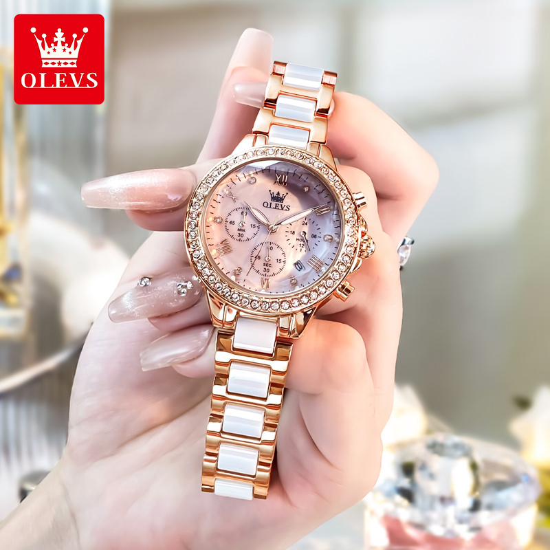 OLEVS 9999, женские часы, брен – обзор и цена Luxury Ceramic Watch