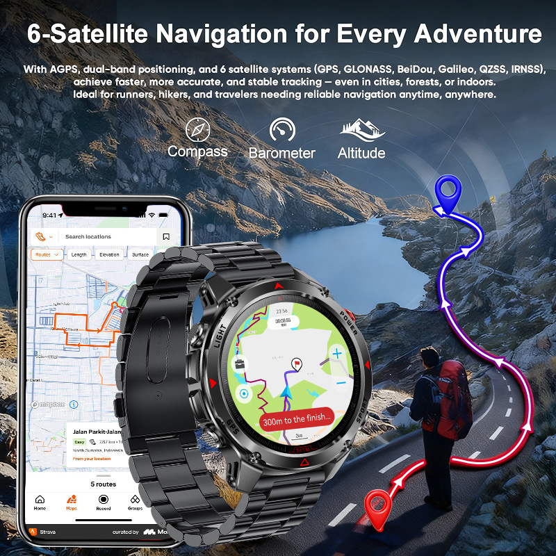 T-Rex 3 Pro Смарт-часы AGPS во – обзор и цена Altimeter Compass Watch