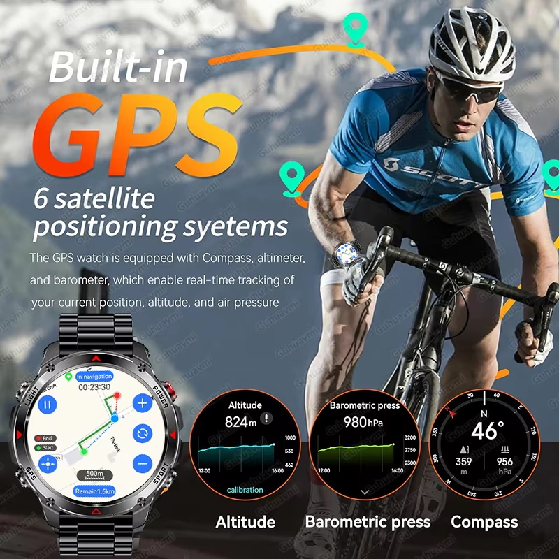 Военные умные часы с GPS, 540  – обзор и цена Altimeter Compass Watch